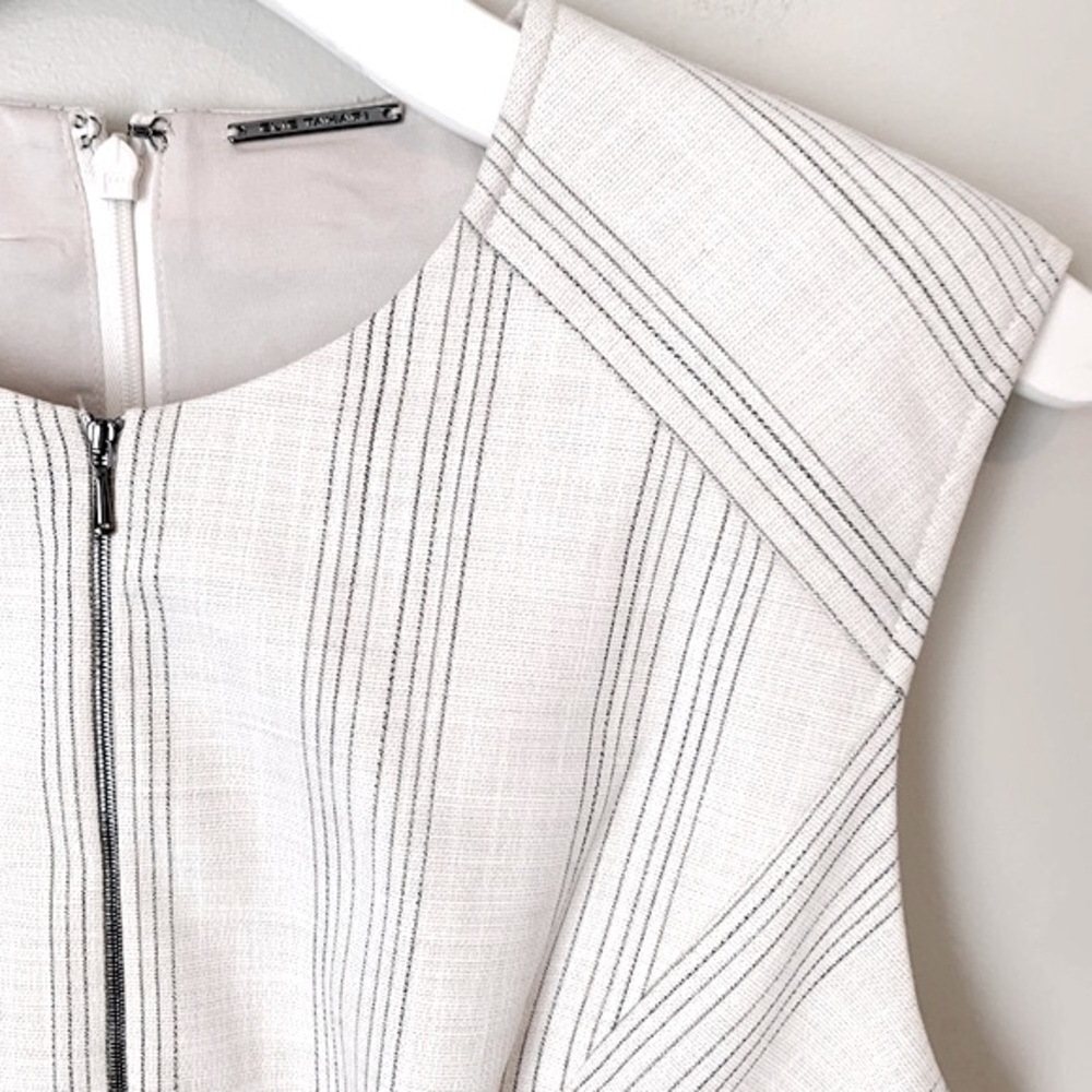 Elie Tahari Galiena size 10 Striped Zip-Front Dress - Picture 6 of 16